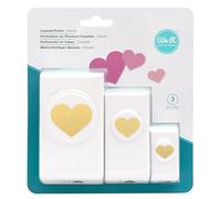 We R Memory Keepers Layering Punches 3/Pkg-Hearts, Blanco, OSFA