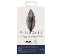 AMERICAN CRAFTS Pluma de Aluminio-Bolígrafo de Punta atrevida (6 Piezas) Adaptador, Cartón de Cuero, Multicolor, 1 Unidad (Paquete de 1)