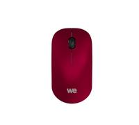 WE - Ratón inalámbrico óptico Nano dongle USB, conexión de 2,4 GHz, 1200 dpi, Tacto Suave, batería AA incluida, Color Rojo