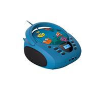 WE Reproductor - Radio CD - USB WeKids: FM, Reproductor de CD/CD-R/CD-RW/MP3, RMS2*2W, Entrada AUX y micrófono, Modelo mar