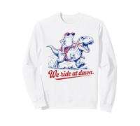 We Ride At Dawn Frog T Rex Dinosaurio Divertido Sudadera
