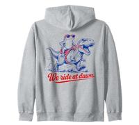 We Ride At Dawn Frog T Rex Dinosaurio Divertido Sudadera con Capucha
