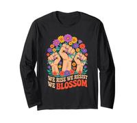 We Rise We Resist We Blossom Fists Flowers Manga Larga