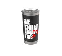 We Run This correr motivación maratón fitness entrenamiento Vaso térmico de acero inoxidable de doble pared