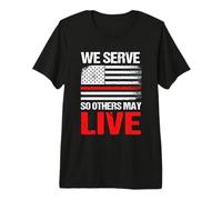 We Serve So Others May Live Vintage Fireman Gift Camiseta Premium