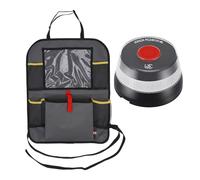 WE Set de Baliza de emergencia V16 geolocalizada y conectada a la DGT 3.0(Obligatoria)+Bolsa de almacenamiento para respaldo de coche Amarillo y gris