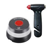 WE Set de Baliza de emergencia V16 geolocalizada y conectada a la DGT 3.0 (Obligatoria) + Martillo de seguridad portátil de emergencia para coche