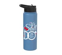 We Still Do 25 Years Couple Idea 25th Wedding Anniversary Stainless Steel Insulated Water Bottle