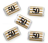 We Still Do - 50 aniversario de boda - Mini Candy Bar Wrapper pegatinas - aniversario fiesta pequeño Favors - 40 unidades