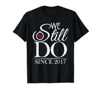 We Still Do Since 2017 Couple Idea 9th Wedding Anniversary Camiseta gráfica económica, Hombre, Negro, S