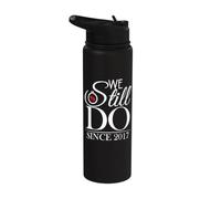 We Still Do Since 2017 Couple Idea 9th Wedding Anniversary Stainless Steel Insulated Water Bottle