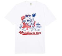 We Tailgate At Dawn Frog Football Divertido Comfort Colors Adult Heavyweight T-Shirt