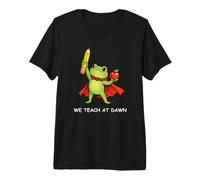 We Teach at Dawn Funny Teacher Frog Back to School Men Women Camiseta Premium