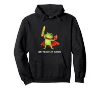 We Teach at Dawn Funny Teacher Frog Back to School Men Women Sudadera con Capucha