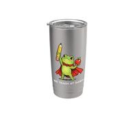 We Teach at Dawn Funny Teacher Frog Back to School Men Women Vaso térmico de acero inoxidable de doble pared