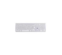 We Teclado inalámbrico Bluetooth MacOS Doble relacionación Bluetooth Batería Recargable incorporada Aspecto ALU, Blanco Plateado