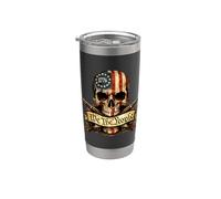 We The People 1776 - Bandera patriótica de calavera americana Vaso térmico de acero inoxidable de doble pared
