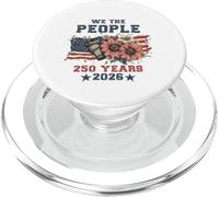 We The People 250 Years 2026 Patriotic Floral USA Flag PopSockets PopGrip para MagSafe
