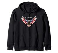 We The People Águila Calva con Bandera Americana patriótica Sudadera con Capucha