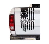 We The People Flag 1776 Distressed American USA US Flag Truck Tailgate Vinyl Decal Preamble of The US Constitution fits