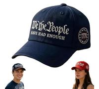 We The People Hat Have Had Enough Baseball Cap, 1776 Star Badge Hat for Men Women, Adjustable Embroidered Cotton Cap Unisex (1PCS-D)