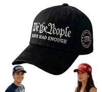 We The People Hat Have Had Enough Baseball Cap, 1776 Star Badge Hat for Men Women, Adjustable Embroidered Cotton Cap Unisex (1PCS-C)