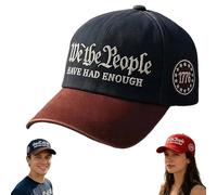 We The People Hat Have Had Enough Baseball Cap, 1776 Star Badge Hat for Men Women, Adjustable Embroidered Cotton Cap Unisex (1PCS-A)