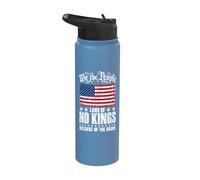 We The People Land of No Kings Because of The Brave Novelty Stainless Steel Insulated Water Bottle