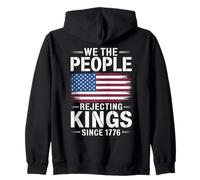 We The People Rejecting Kings Since 1776 Bandera Americana Sudadera con Capucha