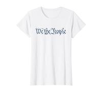 We The People USA Constitución de Estados Unidos Patriótica Hombres Mujeres Niños Camiseta gráfica económica, Mujer, Blanco, XS