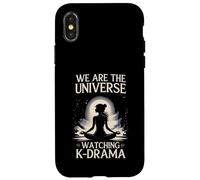 We Universe Watching K-Drama Meditando Fan Carcasa para iPhone X/XS