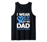 We Wear Blue For My Dad Camiseta de Apoyo para el cáncer colorrectal Camiseta sin Mangas