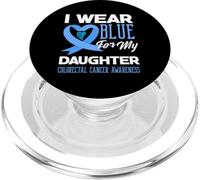 We Wear Blue For My Daughter - Camiseta de Apoyo para el cáncer colorrectal PopSockets PopGrip para MagSafe
