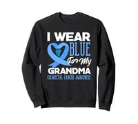 We Wear Blue For My Grandma - Camiseta de Apoyo para el cáncer colorrectal Sudadera