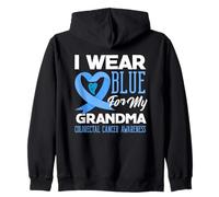 We Wear Blue For My Grandma - Camiseta de Apoyo para el cáncer colorrectal Sudadera con Capucha
