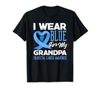 We Wear Blue For My Grandpa - Camiseta de Apoyo para el cáncer colorrectal Camiseta