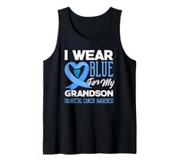 We Wear Blue For My Grandson - Camiseta de Apoyo para el cáncer colorrectal Camiseta sin Mangas
