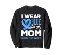 We Wear Blue For My Mom - Camiseta de Apoyo para el cáncer colorrectal Sudadera