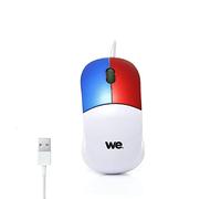WE WeKids - Ratón para niños con Cable óptico de Alta precisión 3 Botones 1800 ratón ergonómico para Windows 7/8/10/X, Vista/Linux/Mac Ordenador Portátil/Escritorio Cable 1,5 m - Blanco