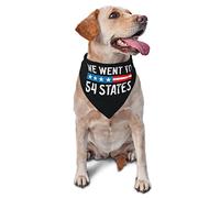 We Went to 54 Sates 2 Pañuelos para Perros Bufanda para Mascotas Triángulo Babero Gatos Pañuelo Ajustable Accesorios para Cachorros pequeños, medianos y Grandes