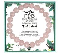 We Will Be Friends Until We are Old Pulsera Best Friend Friendship 30th 40th 50th 60th Birthday para mujeres, hermana, compañera, mejor amiga, regalo de Navidad rosa