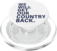 We Will Get Our Country Back - Restore Britain UK (White) PopSockets PopGrip para MagSafe