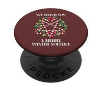 We Witch You A Merry Winter Solsticio Pagano Wiccan PopSockets PopGrip Adhesivo