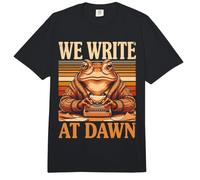 We Write At Dawn Frog Writer - Cita para máquina de Escribir Comfort Colors Adult Heavyweight T-Shirt