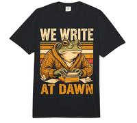 We Write At Dawn Frog Writer - Cita para máquina de Escribir Comfort Colors Adult Heavyweight T-Shirt