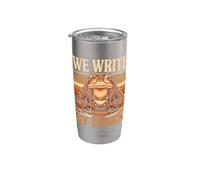 We Write At Dawn Frog Writer - Cita para máquina de escribir Vaso térmico de acero inoxidable de doble pared