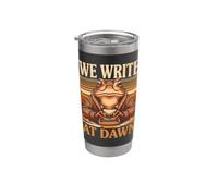 We Write At Dawn Frog Writer - Cita para máquina de escribir Vaso térmico de acero inoxidable de doble pared