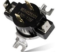 WE04X25201 Termostato de entrada de secadora para GE y para modelos HOTPOINT, interruptor protector térmico de 250 V CA 25 A para un rendimiento de secado seguro y eficiente