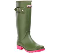 wealsex Moda Botas de Agua Mujer Lluvia Altas Zapatos Impermeables Goma Botas Largas Wellington Botas (Verde,38)