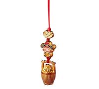 Wealth Attracting Ornaments, CAI Shen Pendant Purse Charm, chino Ornament for Wealth and Safety, Success Pendant for Bag, Phone, Car Accessory, 7,5 x 3 x 3 cm